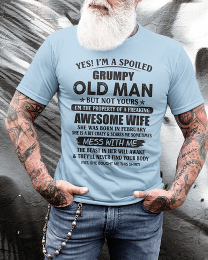 Awesome wife February - Perfect gift for husband From Wife - LUAN02 (SKU96-68-02)