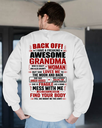 Awesome Grandma – Back Off! Perfect Gift From Grandma - LUAN00 (SKU2607-179-00)