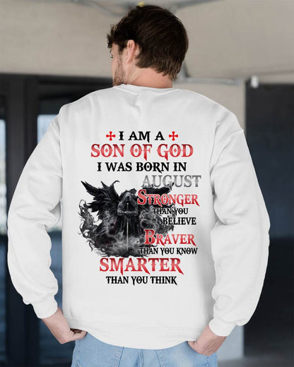 August Son Of God T-Shirt For Men – Stronger Than You Believe - LUAN08 (SKU2607-178-08)