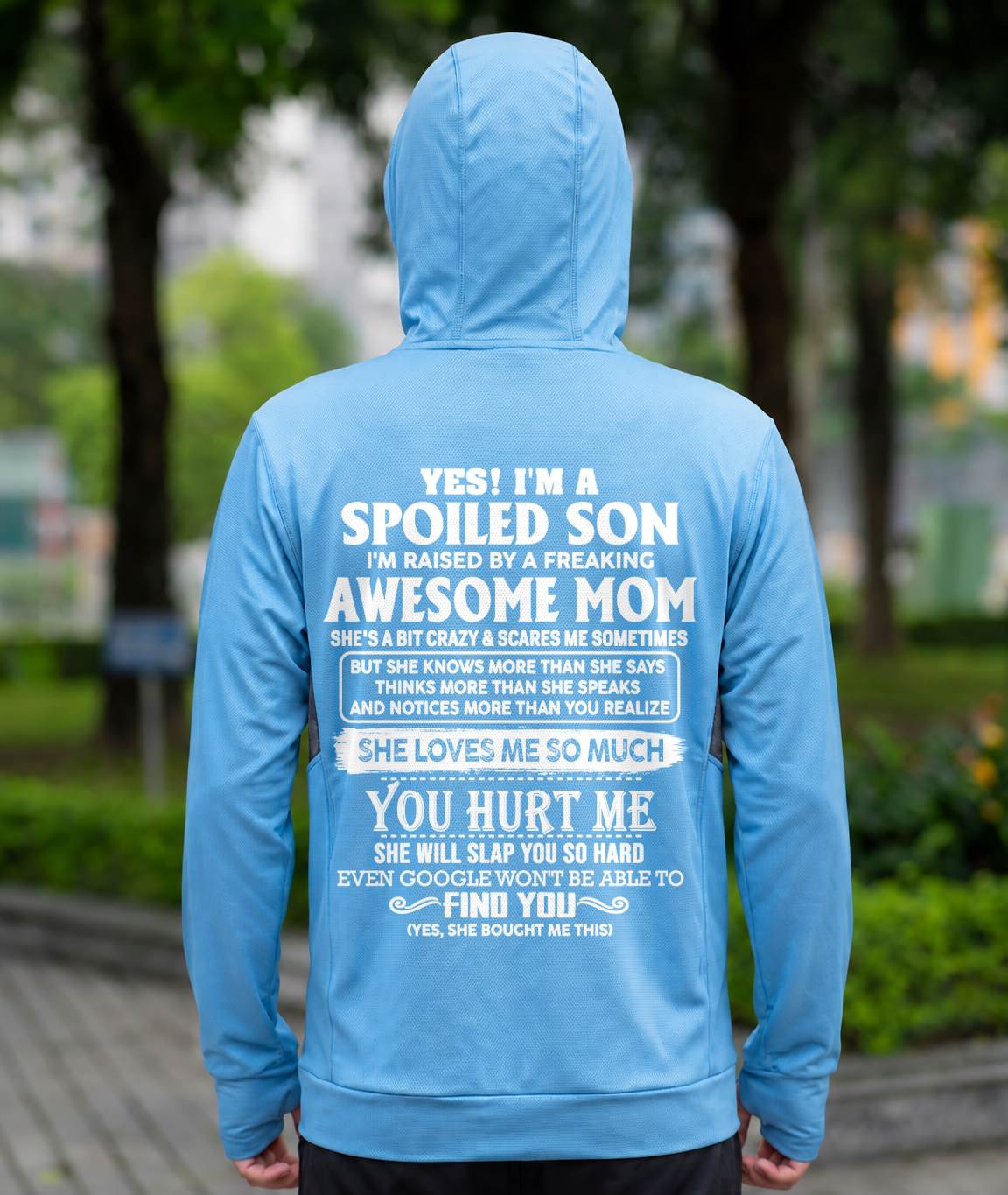 Spoiled Son Raised By An Awesome Mom Sunscreen Clothing A09-224  – Perfect Gift From Mom - LUAN00 (SKU2607-139-00)