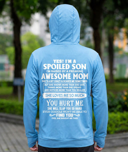 Spoiled Son Raised By An Awesome Mom Sunscreen Clothing A09-224  – Perfect Gift From Mom - LUAN00 (SKU2607-139-00)