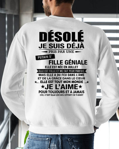 JUILLET - DÉSOLÉ, JE SUIS DÉJÀ PRIS PAR UNE FILLE VRAIMENT GÉNIALE – DE LA PART DE MA FEMME - FR07/LUAN07 (SKU2606-112-07)