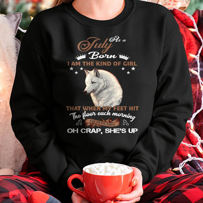 AS A JULY GIRL I'M FEARLESS WOLF SHIRT – GIFT FOR WOMEN - LUAN07 (SKU2604-238-07)