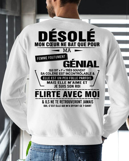 DÉSOLÉ, MON CŒUR NE BAT QUE POUR MA FEMME FOUTUMENT GÉNIALE —  DE SA FEMME - FR00 / LUAN00 (SKU26T-01258-00)