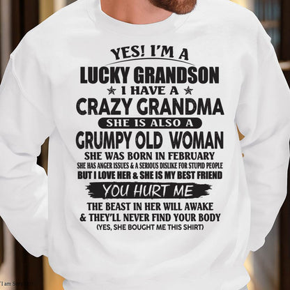 FEBRUARY - LUCKY GRANDSON OF CRAZY GRANDMA -  FROM GRANDMA - LUAN02 (SKU10-173-02)