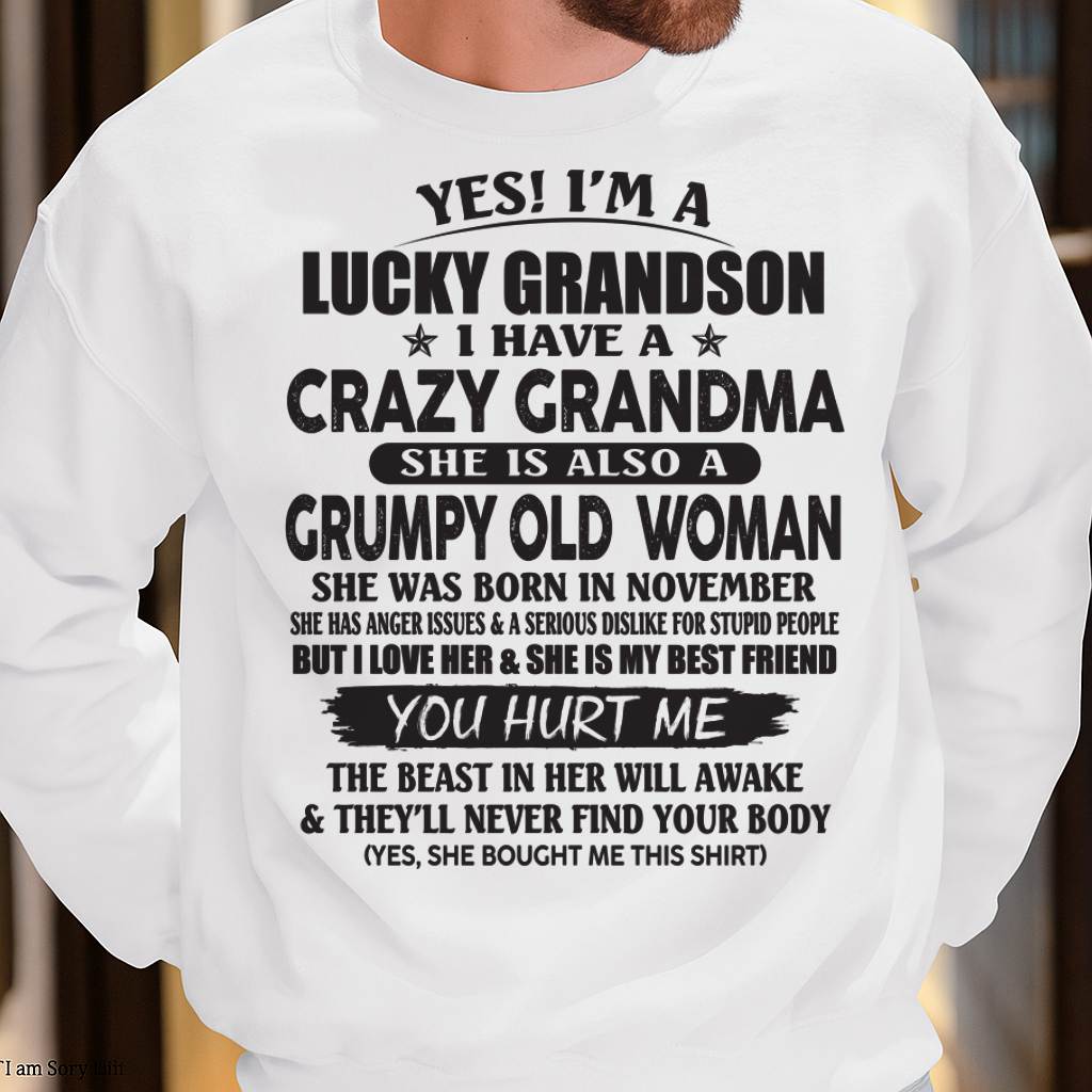 NOVEMBER - LUCKY GRANDSON OF CRAZY GRANDMA -  FROM GRANDMA - LUAN11 (SKU10-173-11)