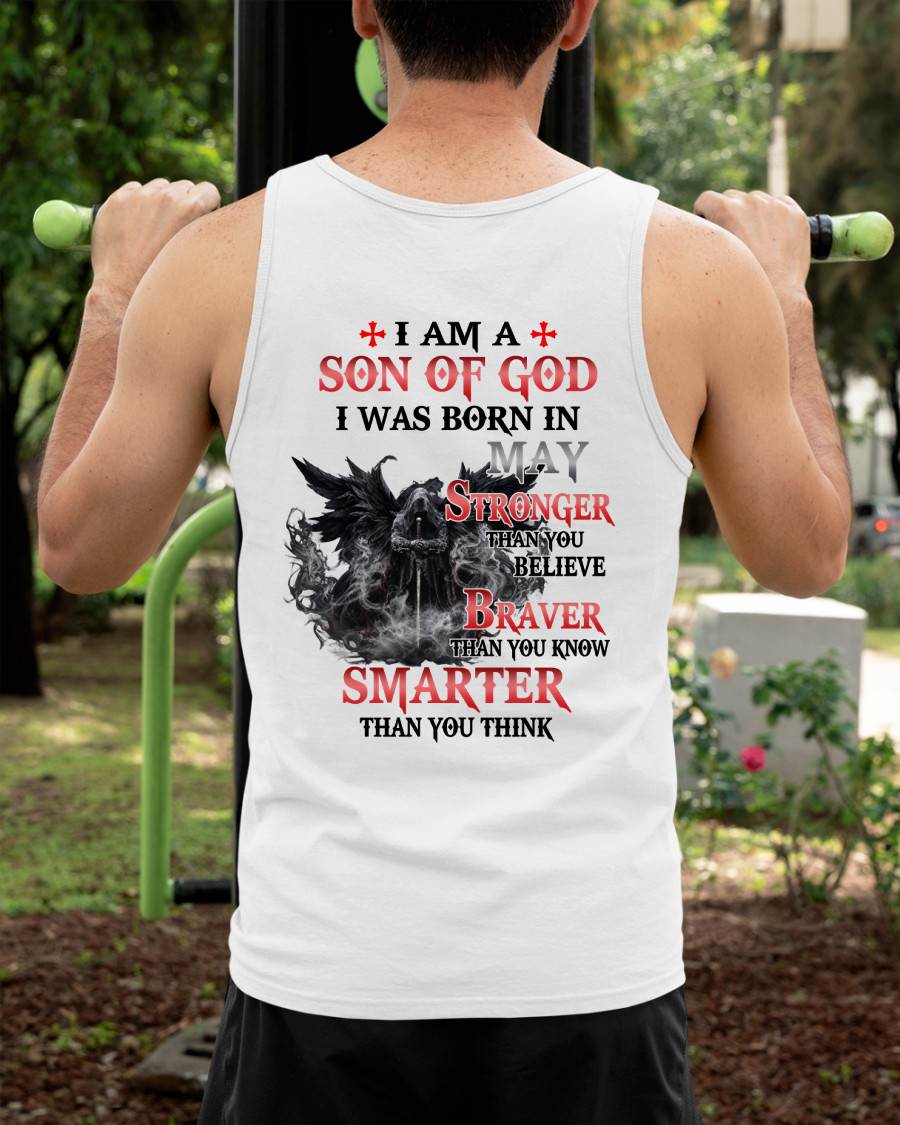 May Son Of God T-Shirt For Men – Stronger Than You Believe - LUAN05 (SKU2607-178-05)