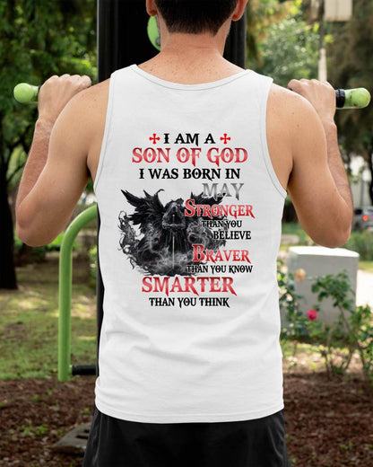 May Son Of God T-Shirt For Men – Stronger Than You Believe - LUAN05 (SKU2607-178-05)