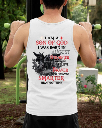 August Son Of God T-Shirt For Men – Stronger Than You Believe - LUAN08 (SKU2607-178-08)