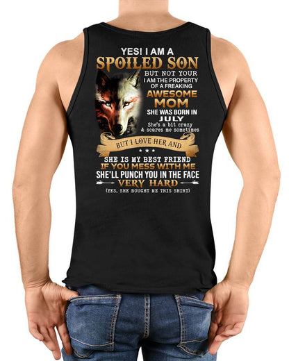 July - Lucky Son of Awesome Mom - Perfect Gift for Son From Mom - LUAN07 (SKU10-128-07)