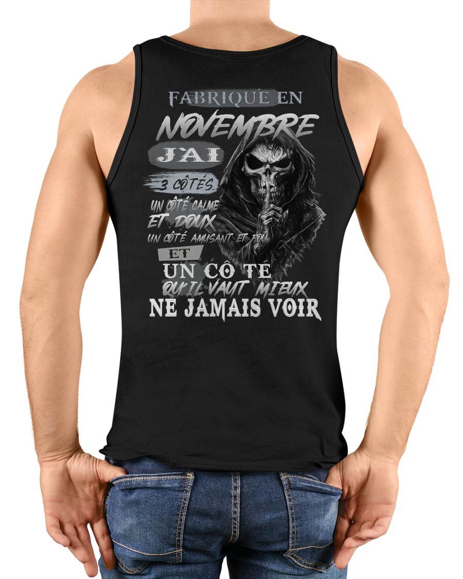 Fabriqué en Novembre – J’ai 3 Côtés | T-Shirt Homme Caractère Fort - LUAN11 (SKU26T-01174-11)
