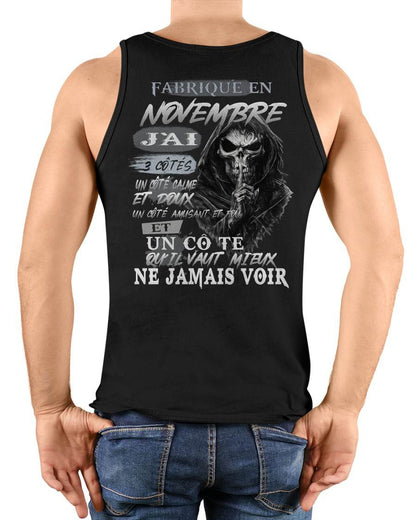 Fabriqué en Novembre – J’ai 3 Côtés | T-Shirt Homme Caractère Fort - LUAN11 (SKU26T-01174-11)