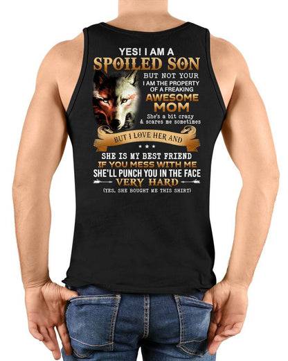 Lucky Son of Awesome Mom - Perfect Gift for Son From Mom - LUAN00 (SKU10-128-00)