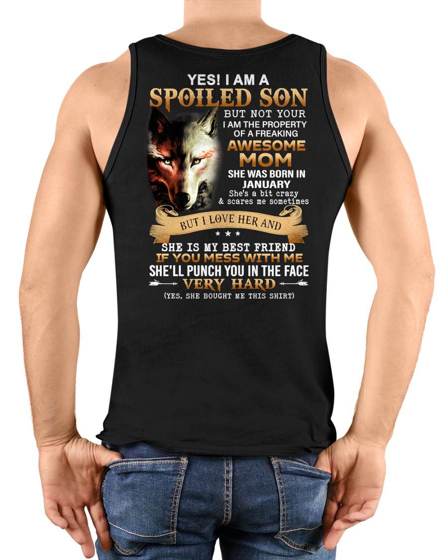 January - Lucky Son of Awesome Mom - Perfect Gift for Son From Mom - LUAN01 (SKU10-128-01)