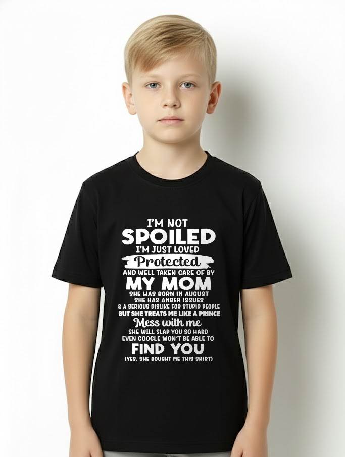 AUGUST - SPOILED SON - LOVED & PROTECTED BY MOM - PERFECT GIFT FROM MOM TO SON - LUAN08 (SKU2608-439-08)