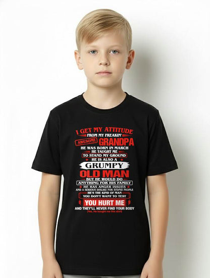MARCH AWESOME GRANDPA T-SHIRT – PROUD GRANDSON GIFT FROM GRANDPA - LUAN03 (SKU2607-322-03)