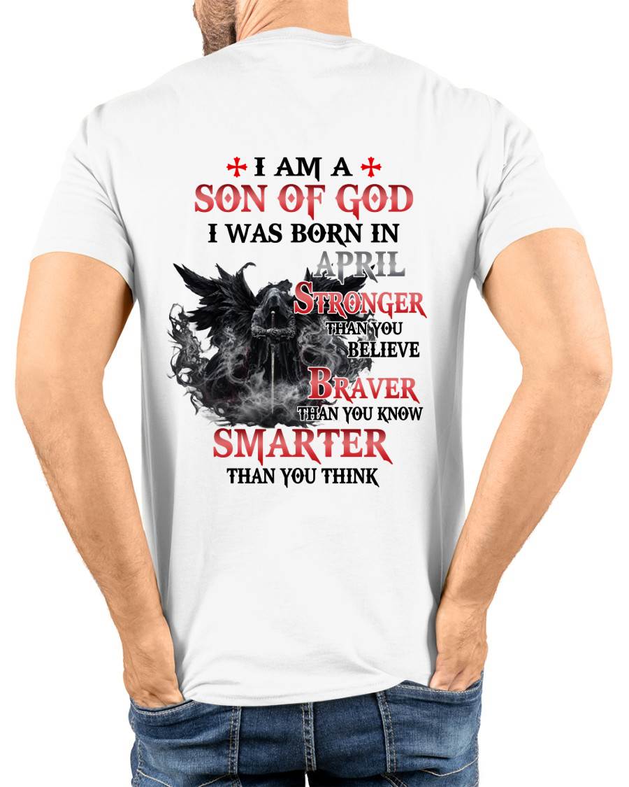 Aprl Son Of God T-Shirt For Men – Stronger Than You Believe - LUAN04 (SKU2607-178-04)