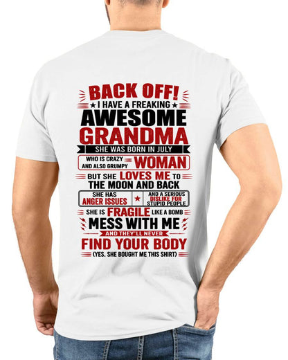 July Awesome Grandma – Back Off! Perfect Gift From Grandma - LUAN07 (SKU2607-179-07)